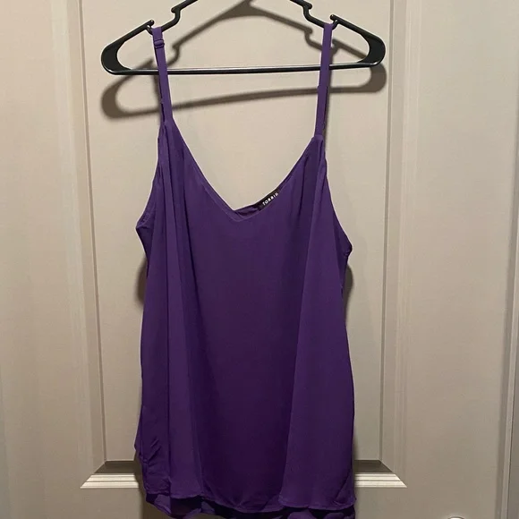 Torrid Deep Purple Sophie Double-Layer Cami | Size 2 | Adjustable Straps - Picture 1 of 6